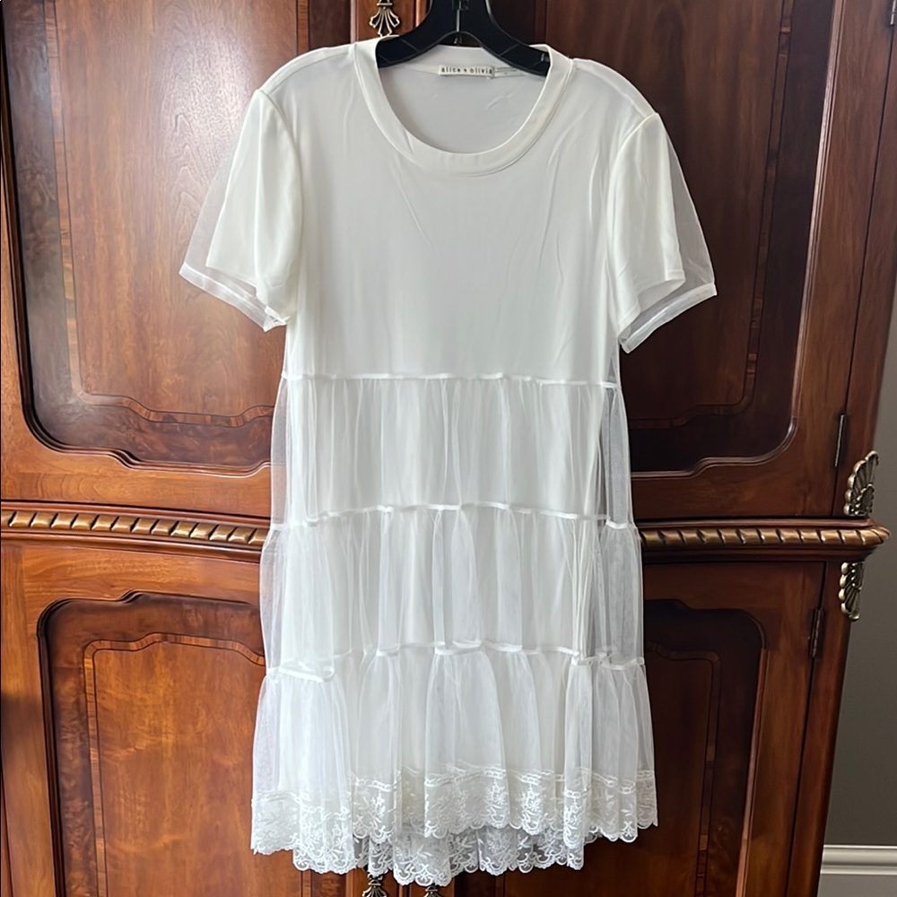 Alice + Olivia White Mini Dress